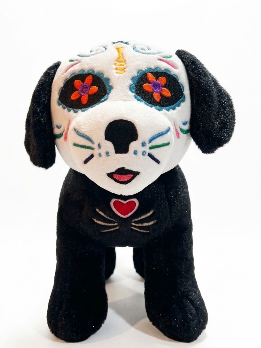 Day of the Dead Black Skeleton Dog 10” inches